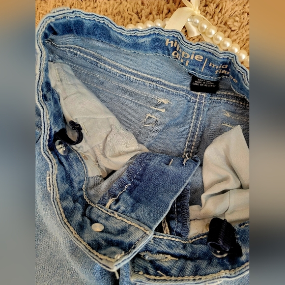 Stylish Blue Kids' Hippie Girl Mid-Rise Flare Jeans SZ(8) - Picture 5 of 6